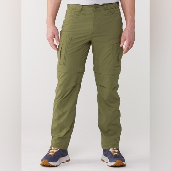 REI Co-op Sahara Convertible Pants - Men's Army Green Sz 34x32 - Picture 1 of 10